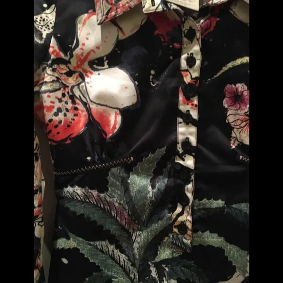 Just Cavalli Floral Silk Blouse - Picture 3 of 10